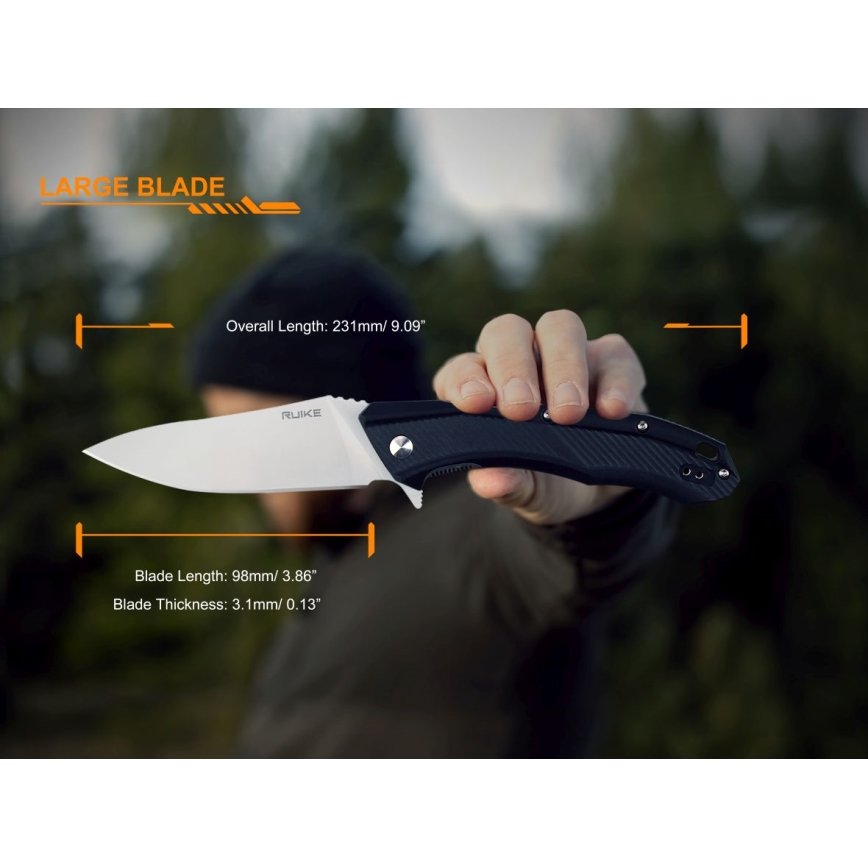 Ruike RUD198PB - Klappbares Taschenmesser 23,1 cm schwarz