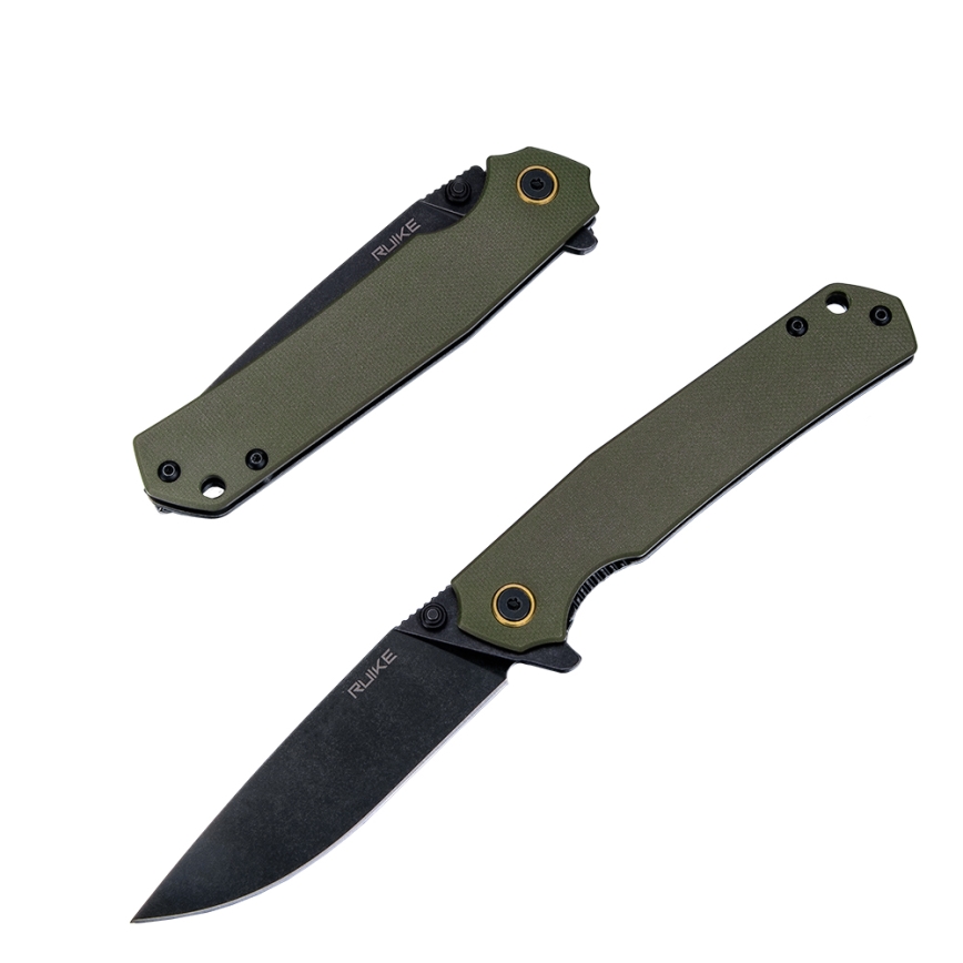 Ruike RUP801G - Coltello tascabile pieghevole 20 cm verde