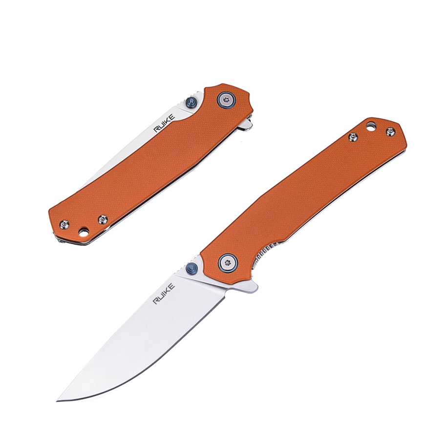 Ruike RUP801J - Coltello tascabile pieghevole 20 cm arancione