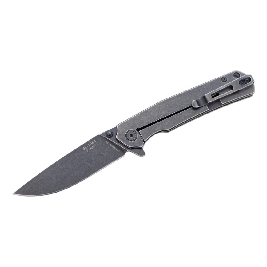 Ruike RUP801SB - Coltello tascabile pieghevole 20 cm grigio
