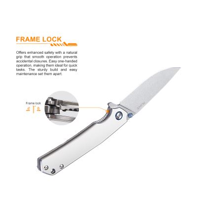 Ruike RUP801SF - Klappmesser 20 cm silberfarben