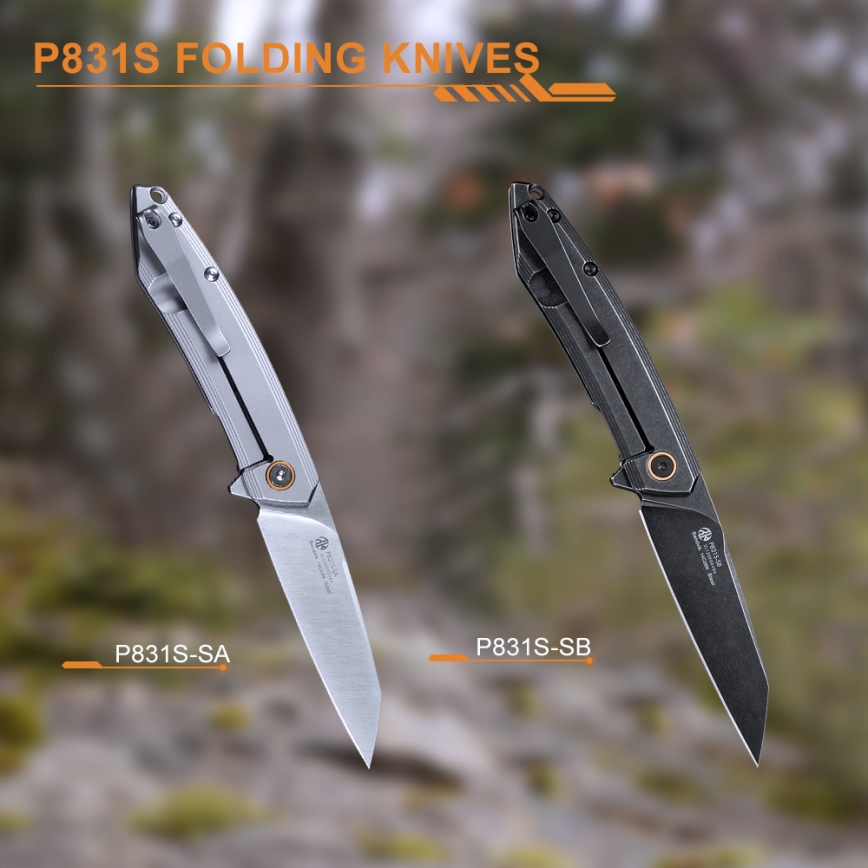 Ruike RUP831SSA - Coltello compatto pieghevole 19,5 cm argento