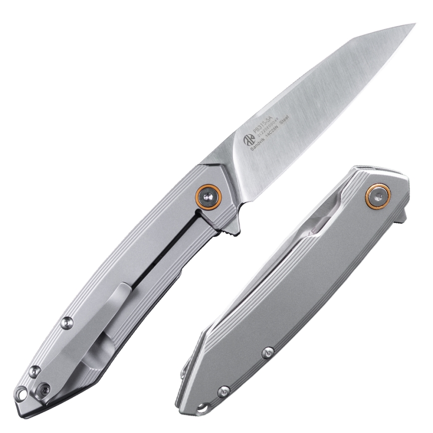 Ruike RUP831SSA - Coltello compatto pieghevole 19,5 cm argento