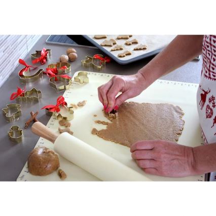 Rullo in legno con rivestimento in silicone TORO, 43 cm, colore crema