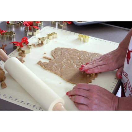 Rullo in legno con rivestimento in silicone TORO, 43 cm, colore crema