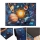 Rutschfester Kinderteppich PRINT 3D 120x160 cm Planeten/mehrfarbig