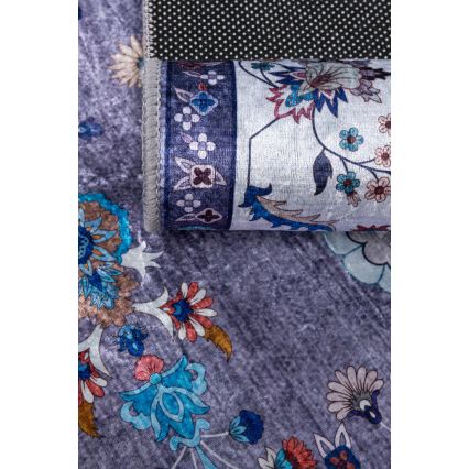 Rutschfester Orientteppich PRINT SHINE 70x140 cm blau