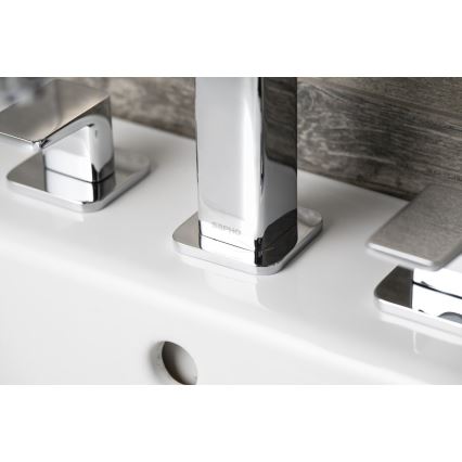 Sapho - 3-Loch-Waschtischarmatur TURSI Hochglanz-Chrom