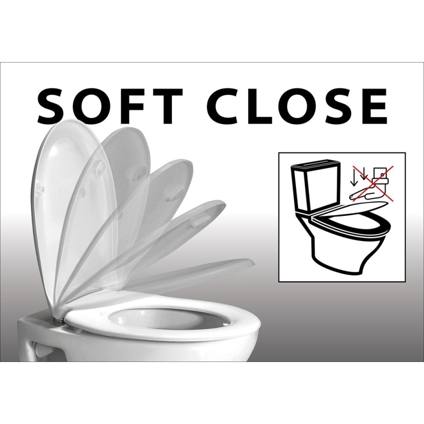 Sapho - Abattant de toilettes SoftClose EDITA blanc