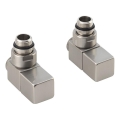 Sapho - Anschluss-Set für Eckventile CUBE, 2 Stück, gebürsteter Edelstahl