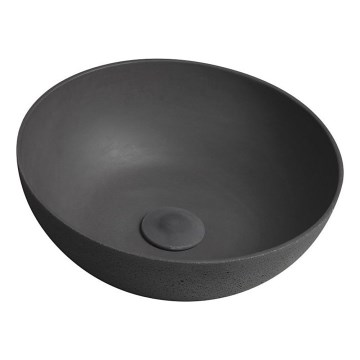 Sapho - Aufsatz-Waschbecken FORMIGO Ø 39 cm Beton/Anthrazit
