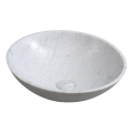 Sapho - Aufsatzwaschbecken BLOK Ø 42 cm Stein/Carrara/mattweiß