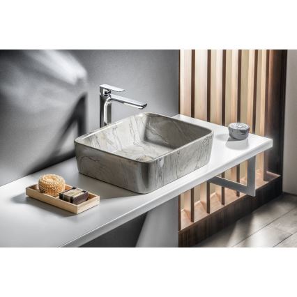 Sapho - Aufsatzwaschbecken DALMA 47,5x37,5 cm Keramik/grau