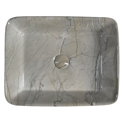 Sapho - Aufsatzwaschbecken DALMA 47,5x37,5 cm Keramik/grau