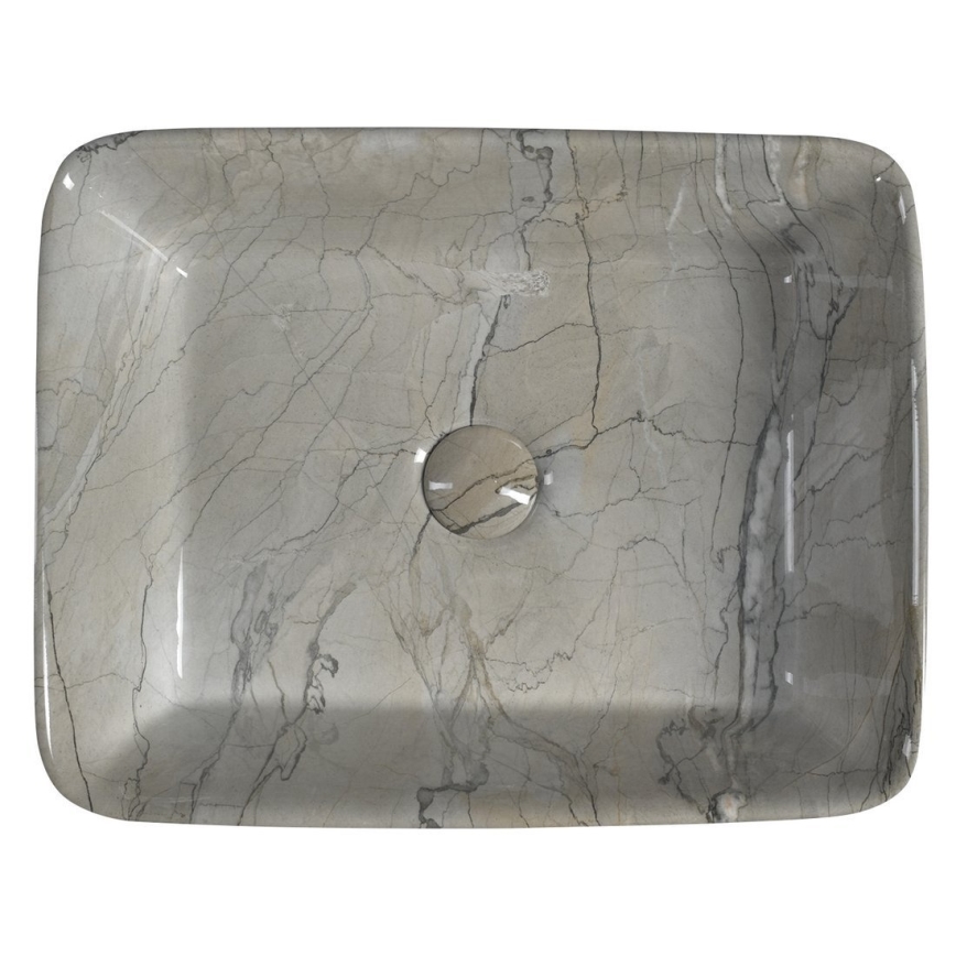 Sapho - Aufsatzwaschbecken DALMA 47,5x37,5 cm Keramik/grau