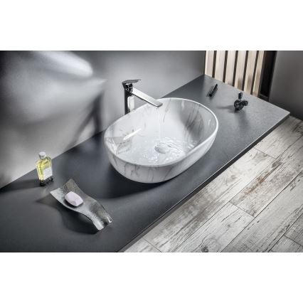 Sapho - Aufsatzwaschbecken DALMA 59x42 cm Keramik/Carrara