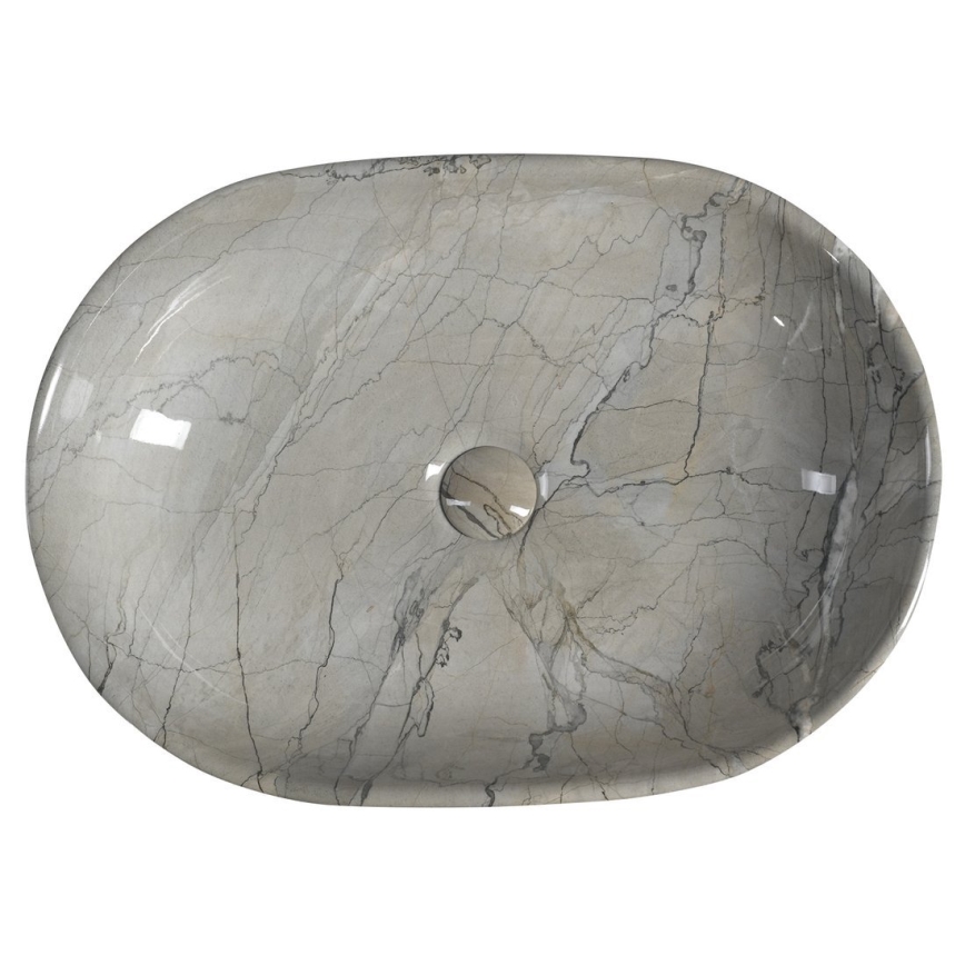 Sapho - Aufsatzwaschbecken DALMA 59x42 cm Keramik/Grau