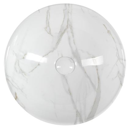 Sapho - Aufsatzwaschbecken DALMA Ø 42 cm Keramik/Carrara/weiß