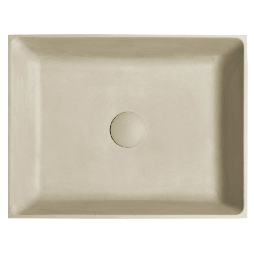 Sapho - Aufsatzwaschbecken FORMIGO 47,5x36,5 cm Beton/Beige