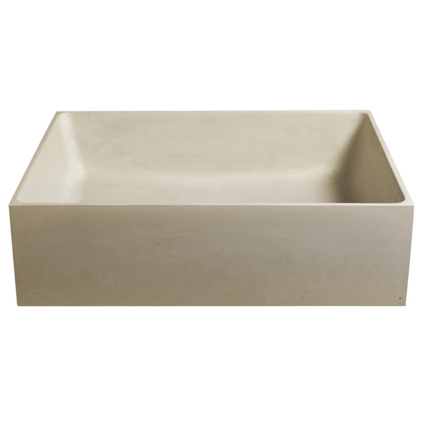 Sapho - Aufsatzwaschbecken FORMIGO 47,5x36,5 cm Beton/Beige
