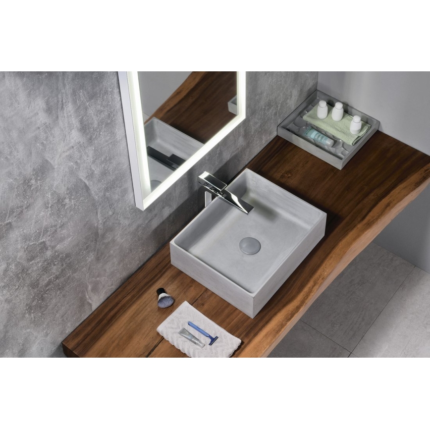 Sapho - Aufsatzwaschbecken FORMIGO 47,5x36,5 cm Beton/Grau