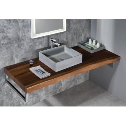 Sapho - Aufsatzwaschbecken FORMIGO 47,5x36,5 cm Beton/Grau