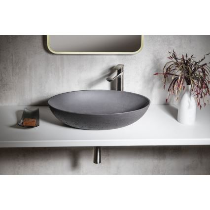 Sapho - Aufsatzwaschbecken FORMIGO 60x40 cm Beton/Anthrazit