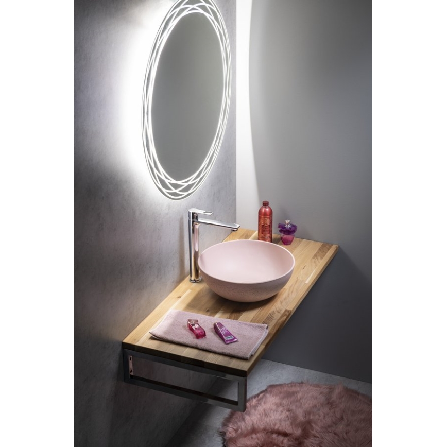 Sapho - Aufsatzwaschbecken FORMIGO Ø 39 cm Beton/Rosa