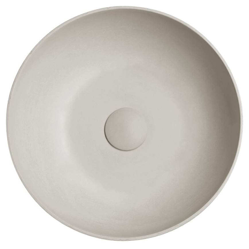 Sapho - Aufsatzwaschbecken FORMIGO Ø 39 cm Beton/sandfarben