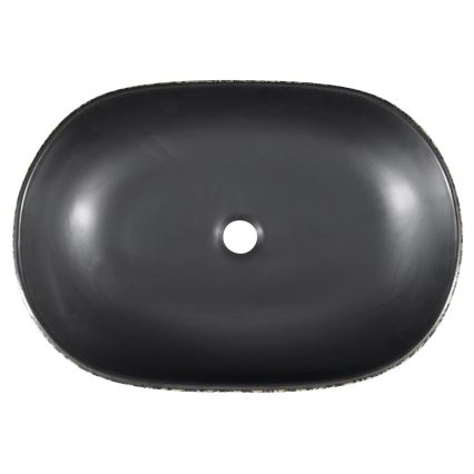 Sapho - Aufsatzwaschbecken PRIORI 60x40 cm Keramik/schwarz/blau