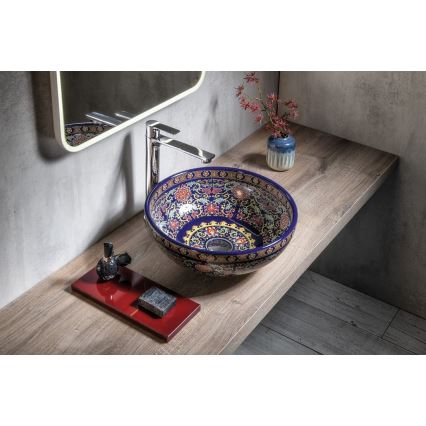 Sapho - Aufsatzwaschbecken PRIORI Ø 41 cm Keramik/mehrfarbig