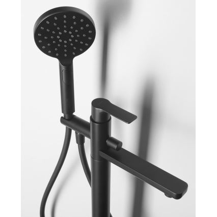 Sapho - Badewannen-Set PAX mit Armatur, matt schwarz