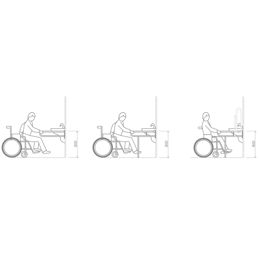 Sapho - Barre d'appui HELP PROGRAM 80x82 cm blanche