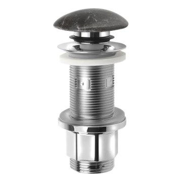 Sapho - Bonde Click-Clack BLOK pour lavabo Ø 6,7 cm pierre/noir