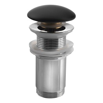 Sapho - Bonde de lavabo Ø 7 cm noir mat / chrome brillant