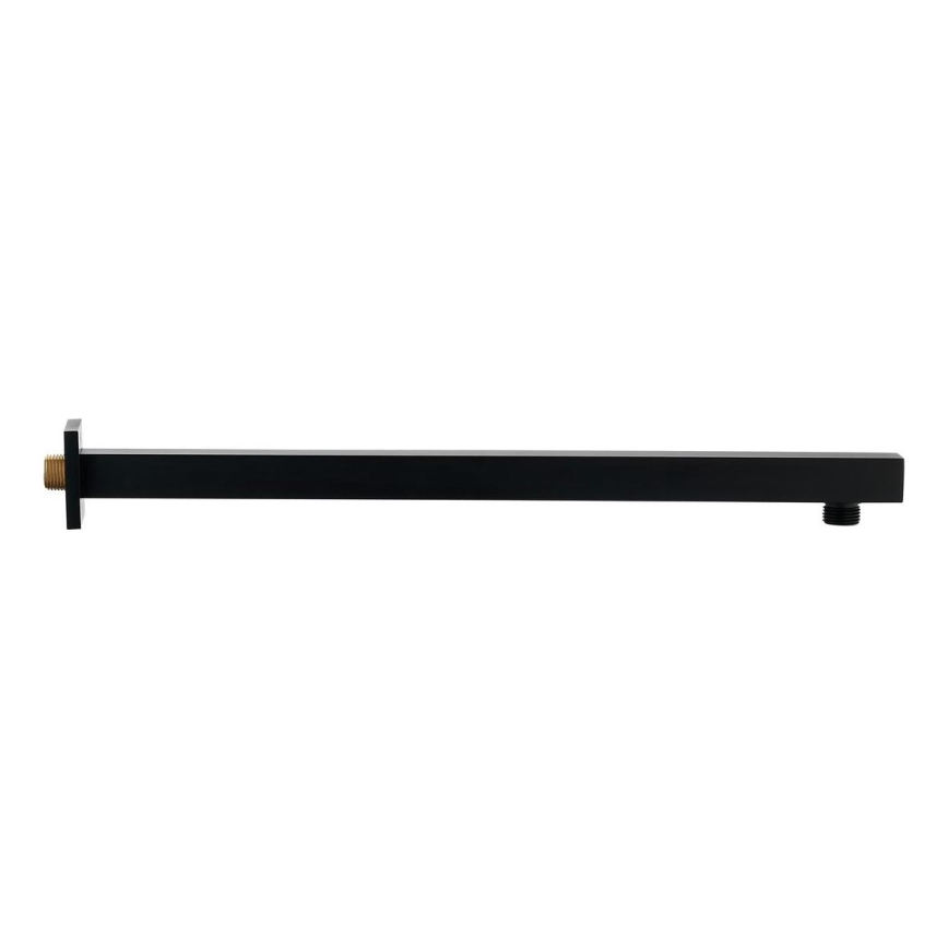 Sapho - Braccio doccia quadrato 40 cm opaco nero
