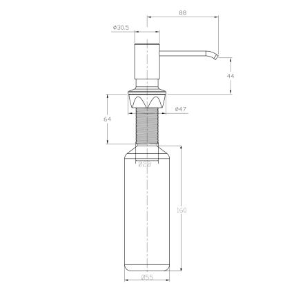 Sapho - Dispenser da incasso per sapone, cromo lucido
