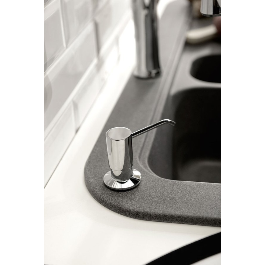 Sapho - Distributore di sapone da incasso cromo lucido