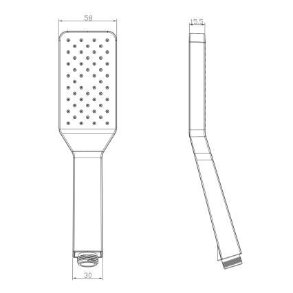 Sapho - Doccia a mano con sistema autopulente, cromo lucido