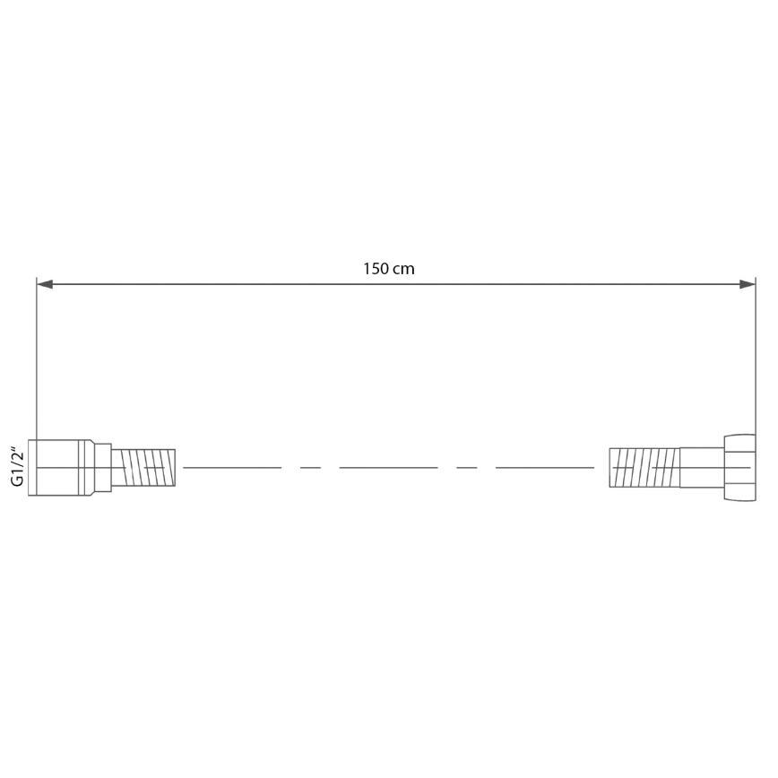 Sapho - Duschschlauch SOFTFLEX 150 cm matt schwarz