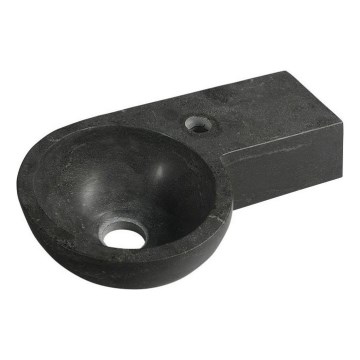 Sapho - Eck-Wandwaschbecken BLOK 40x23 cm rechts/Anthrazit