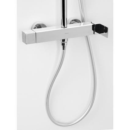 Sapho - Ensemble de douche avec mitigeur CUBEMIX, chrome brillant