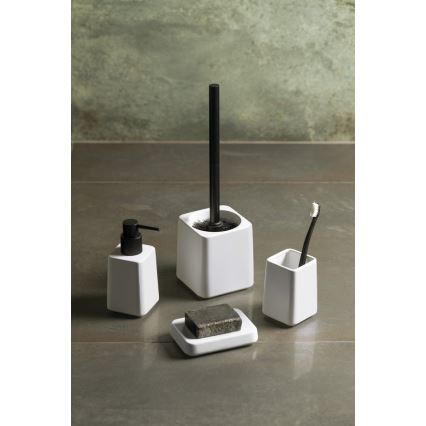 Sapho - Ensemble de salle de bains 4 pièces blanc/noir