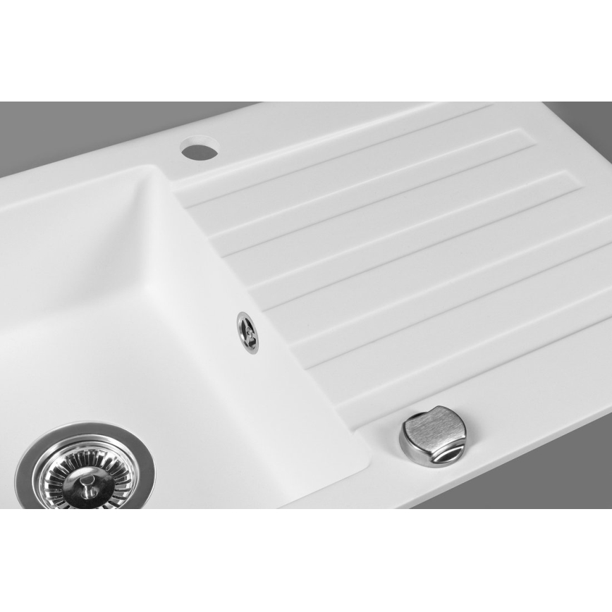 Sapho - Évier de cuisine 78x44 cm granit/blanc