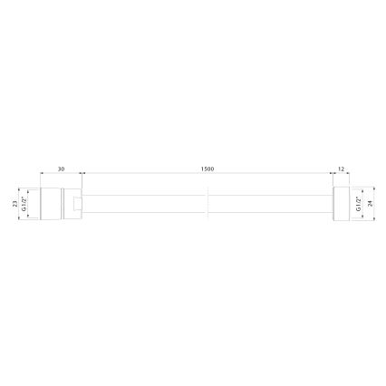 Sapho - Flessibile doccia SOFTFLEX 150 cm cromo lucido