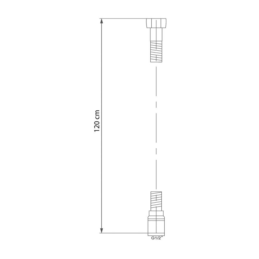 Sapho - Flexible de douche SOFTFLEX 120 cm, finition argent métallisé