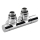 Sapho - Kit de raccordement de vannes pour raccord central TWIN, finition chrome brillant