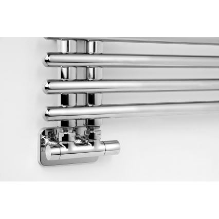 Sapho - Kit de raccordement de vannes pour raccord central TWIN, finition chrome brillant