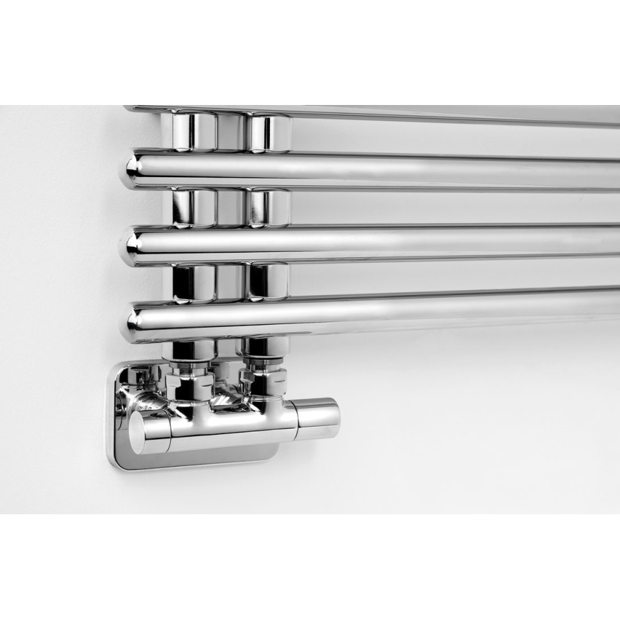 Sapho - Kit de raccordement de vannes pour raccord central TWIN, finition chrome brillant