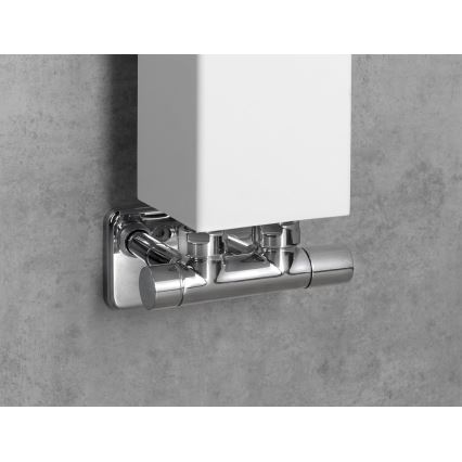 Sapho - Kit de raccordement de vannes pour raccord central TWIN, finition chrome brillant